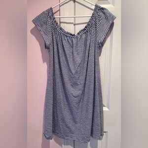 EUC Vineyard Vines XL cotton dress blue white stripe